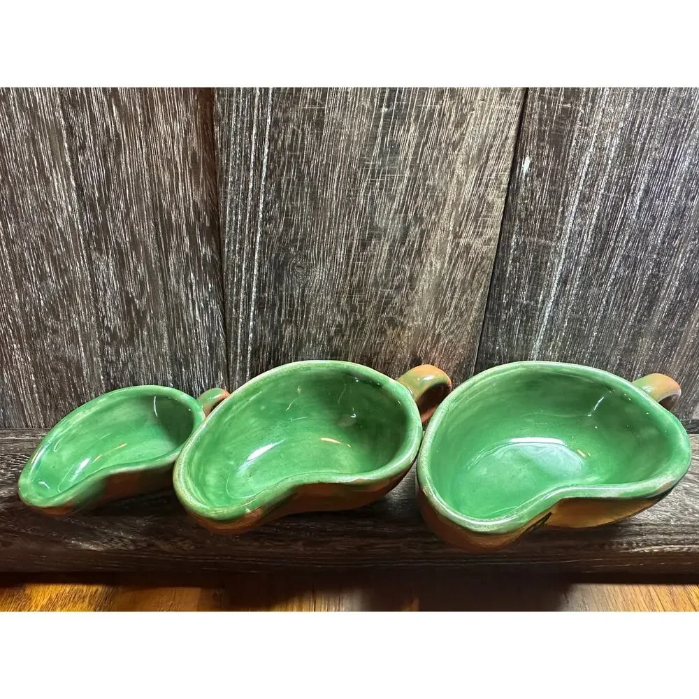 WILLIAMS SONOMA Small Pepper Bowls Handles Rustic Prep H100686